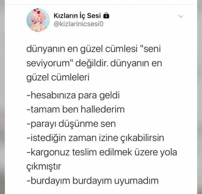 Dünyanın en güzel cümlesi nedir?