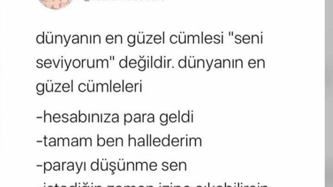 Dünyanın en güzel cümlesi nedir?