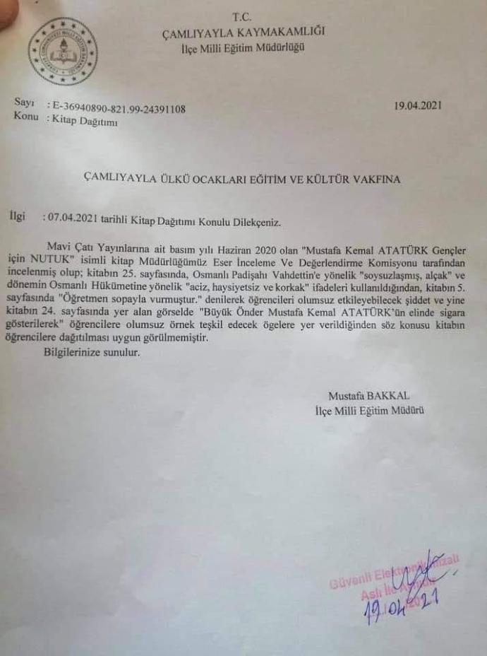 Nutuk ne hakla yasaklanıyor?