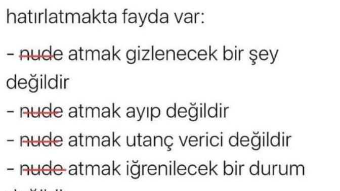 Nude atmayi sever misiniz?
