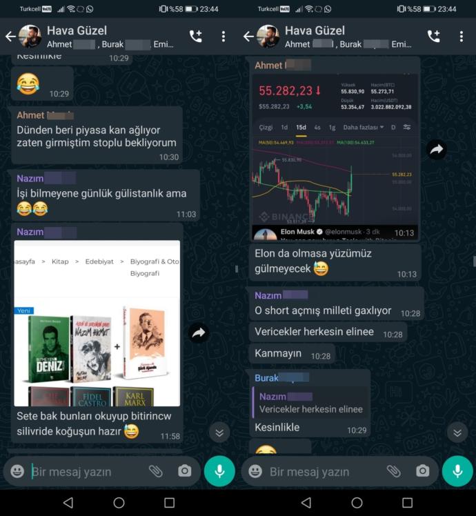 WhatsApp gruplarında genelde hangi konular üzerinde konuşuyorsunuz?