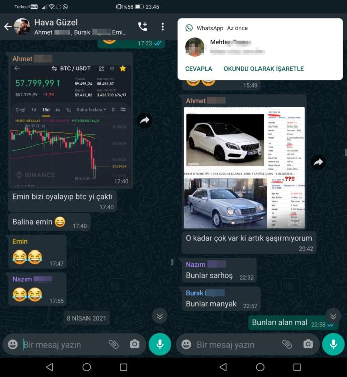 WhatsApp gruplarında genelde hangi konular üzerinde konuşuyorsunuz?