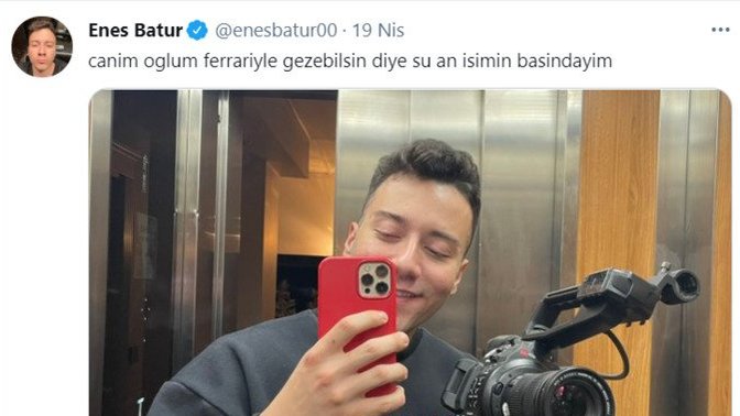 Enes Batur "Canım oğlum Ferrari'yle gezebilsin diye şu an işimin başındayım." dedi. Siz çocuğunuzun geleceği için ne yapıyorsunuz?