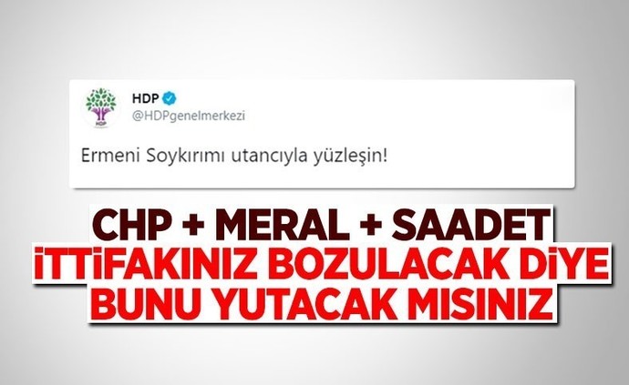 Millet ittifakı, HDPnin sözde soykırım açıklamasına sessiz kaldı neler düşünüyorsunuz?