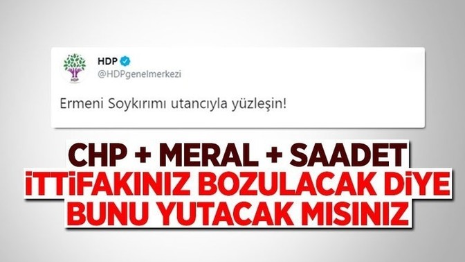 Millet ittifakı, HDP'nin sözde soykırım açıklamasına sessiz kaldı neler düşünüyorsunuz?