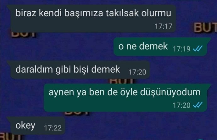 Bi anda böyle şeyler söyledi?