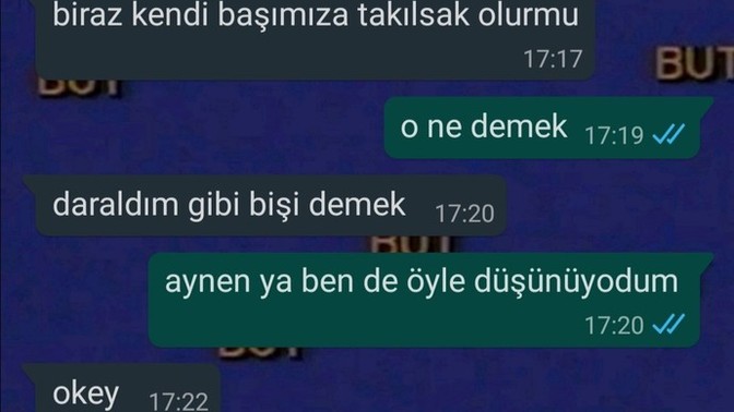 Bi anda böyle şeyler söyledi?