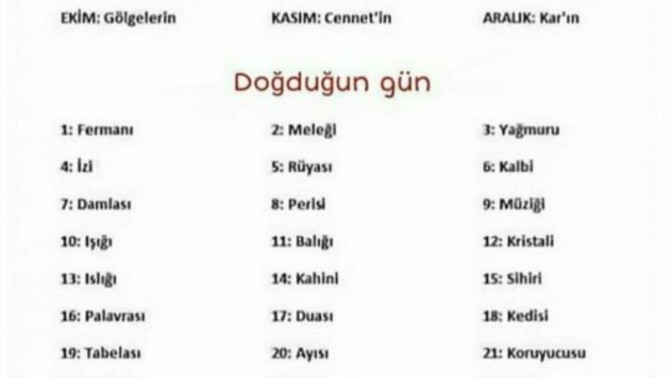 Japonca hangi ay ve günün anlamını taşıyorsunuz 😁 ?