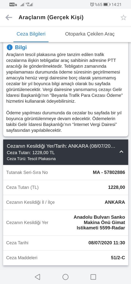 En son yediğiniz trafik cezası nedendi?