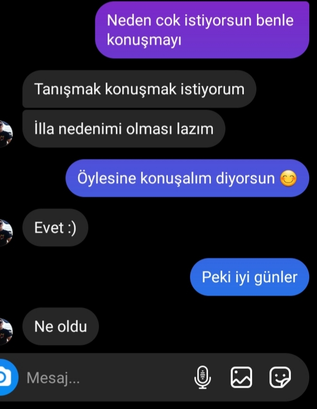 Biriyle öylesine konuşuyor musunuz?