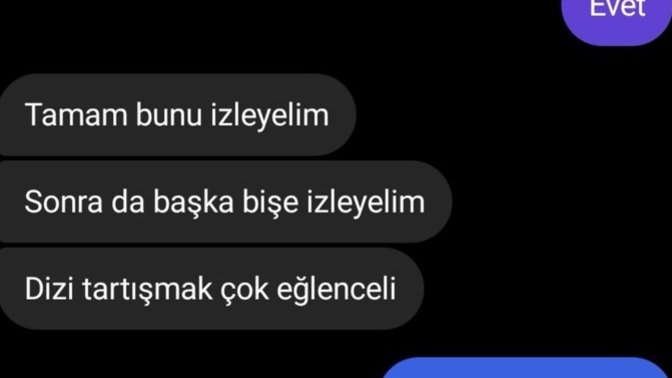 Birlikte dizi izlemek isteyen erkek?