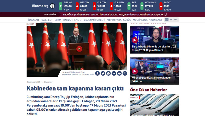 Kabine toplantısından 29 Nisan 2021 - 17 Mayıs 2021 arası 18 gün sürecek tam kapanma kararı çıktı, ne düşünüyorsunuz?