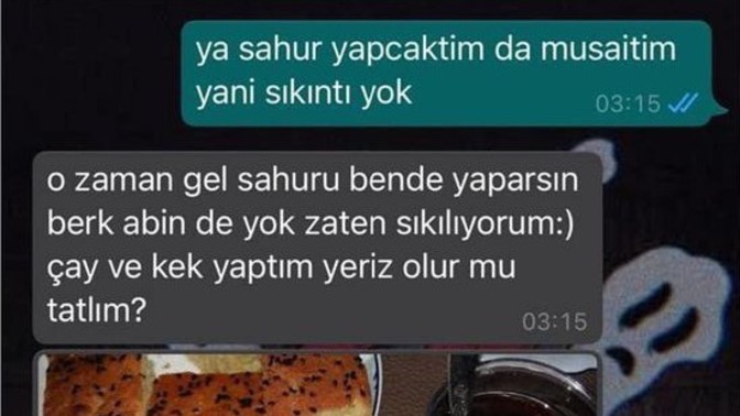 Sizce neden beni sahura çağırdı, gideyim mi?