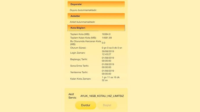 KYK Wifi Kotası