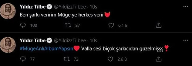 Yıldız Tilbe tweeti