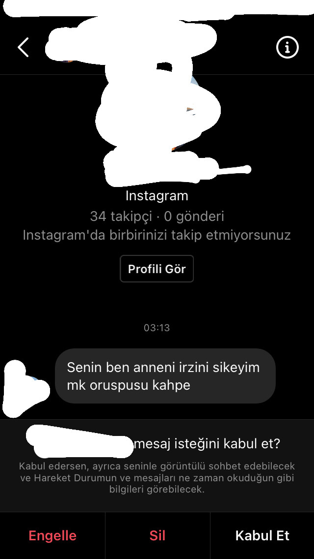 Arkadaşlar tanımadığım birisi instagramdan bana böyle bi mesaj attı ne yapmalıyım?