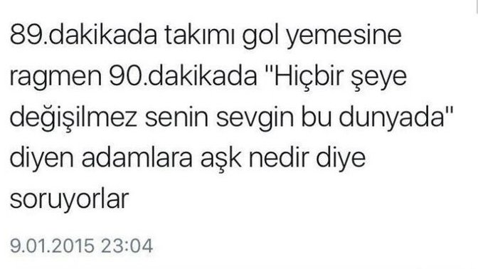 Takımına fanatik insan güzel sevebilir mi?