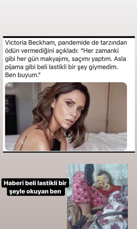 Viktoria Beckham pandemi süresince tarzından ödün vermediğini söylüyor. Peki sen tarzından ödün verdin mi :) ?