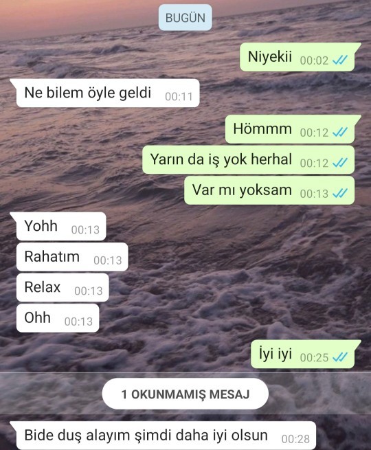 Bir erkek neden duş aldığını haber verir?