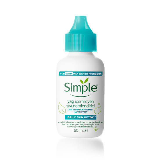 Simple Daily Skin Detox Yağsız Likit Nemlendirici Krem