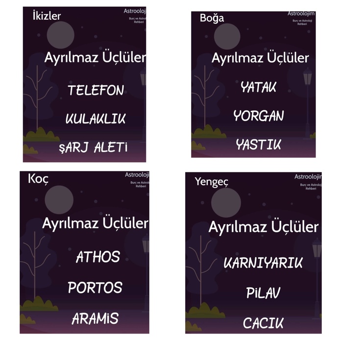 Senin için ayrılmaz üçlü nedir?