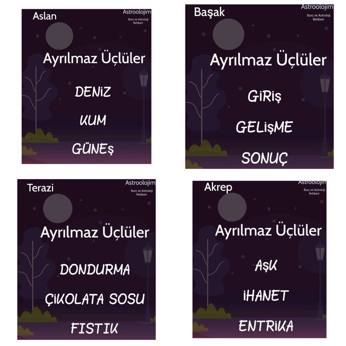 Senin için ayrılmaz üçlü nedir?