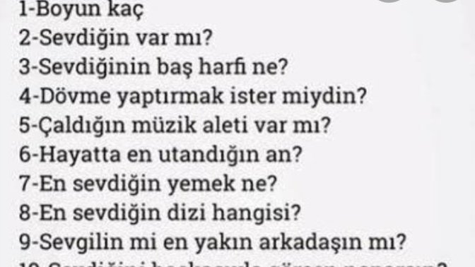 Seç birini cevapliyim?