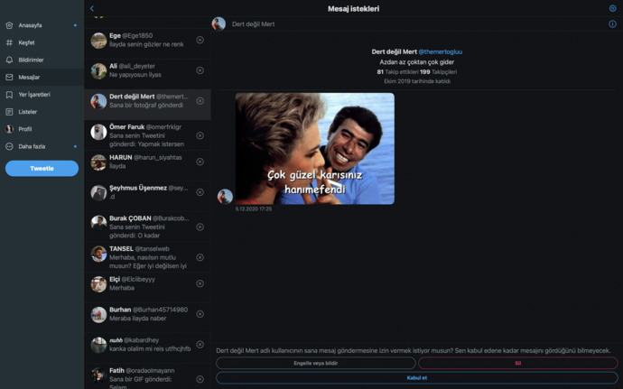 Aldığınız en ilginç mesaj neydi?