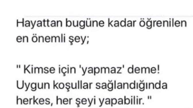 Hayattan bugüne kadar öğrendiğiniz en önemli şey nedir?