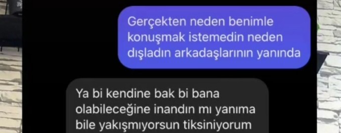 Bir kendine bak bir bana. dedi. Vazgeçmeli miyim?