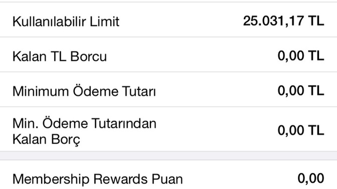 Kredi kart limitiniz ne kadar :) hangi kredi kartını kullanıyorsunuz?