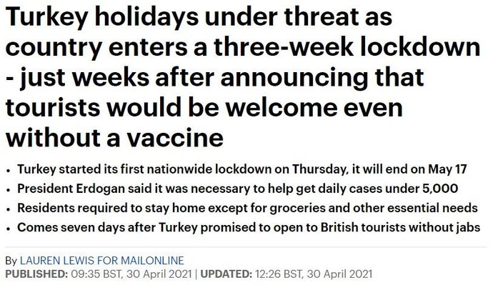 Türkiye'de sokağa çıkma yasakları turistler rahat gezsin diye yaz sonuna kadar uzatılsaydı ne düşünürdünüz?