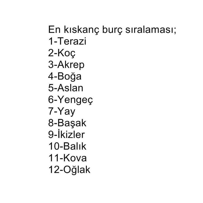En kıskanç burç hangisi?