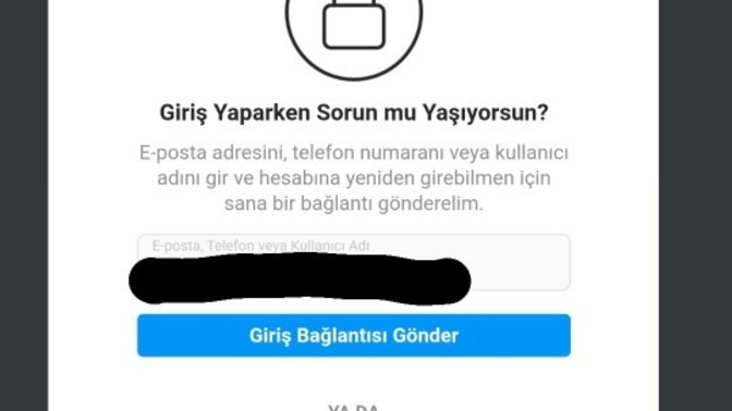 İnstagram hesabıma giremiyorum?