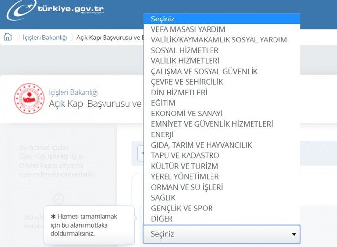 Açık Kapı Giriş Ekranı