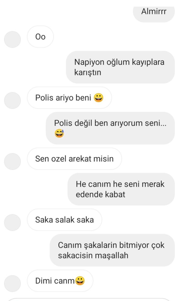 Sizce benimle konuşmak istemiyor gibi değil mi öküz?