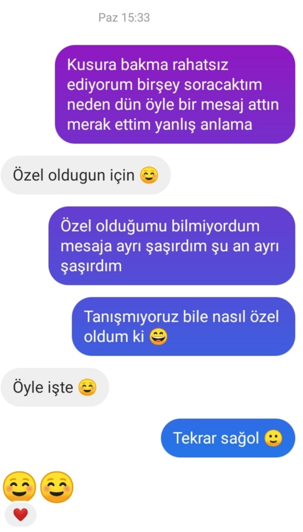 Arkadaşlar paylaştığım sohbeti okuyup yorum yapar mısınız?