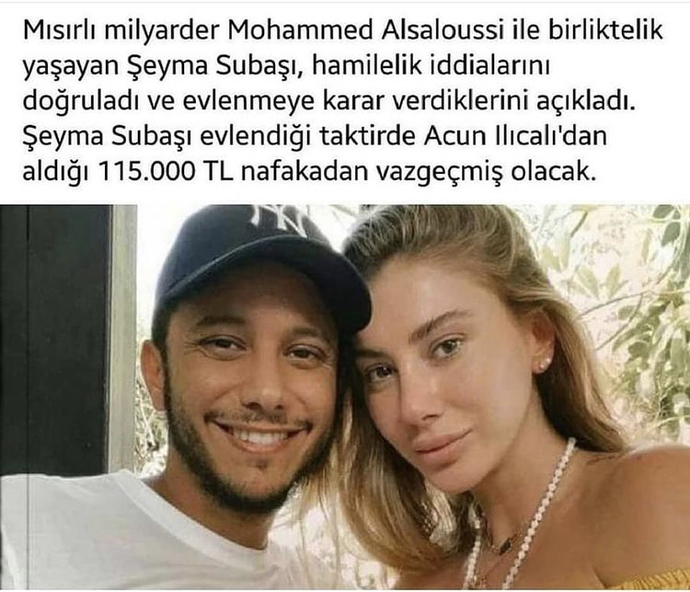 Şeyma Subaşı hamile olduğunu doğrulamış ne düşünüyorsunuz?