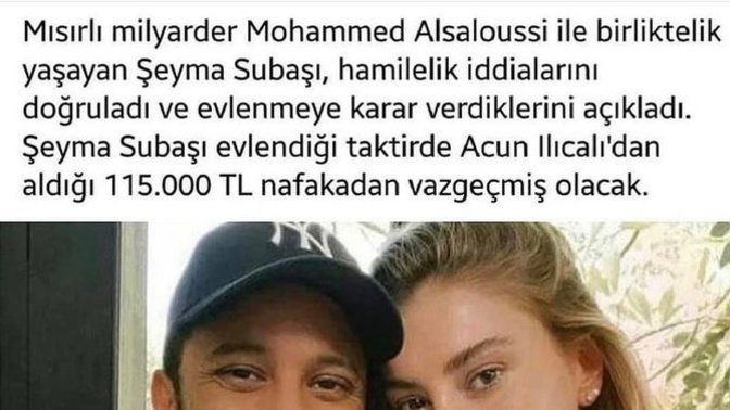 Şeyma Subaşı hamile olduğunu doğrulamış ne düşünüyorsunuz?