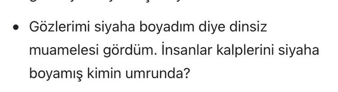 Elalem ne der diye bir put var. Onu yıktınız mı yoksa önemser misiniz?