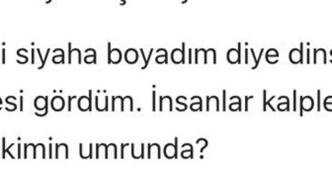 Elalem ne der diye bir put var. Onu yıktınız mı yoksa önemser misiniz?