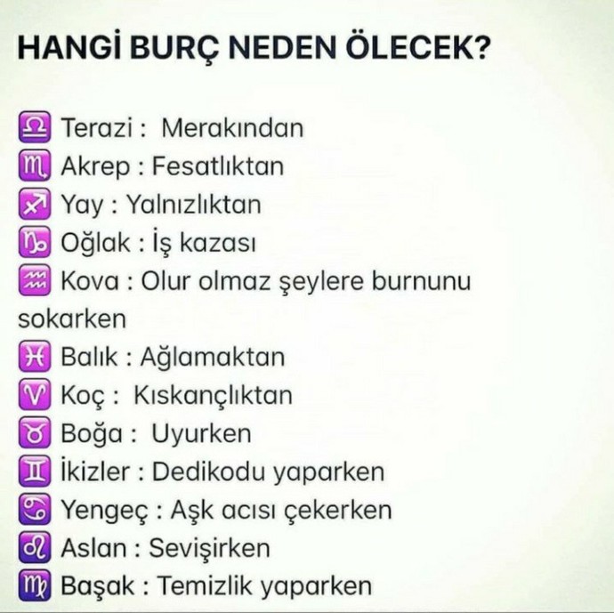 Ölüm sebebinizi merak ediyor musunuz?