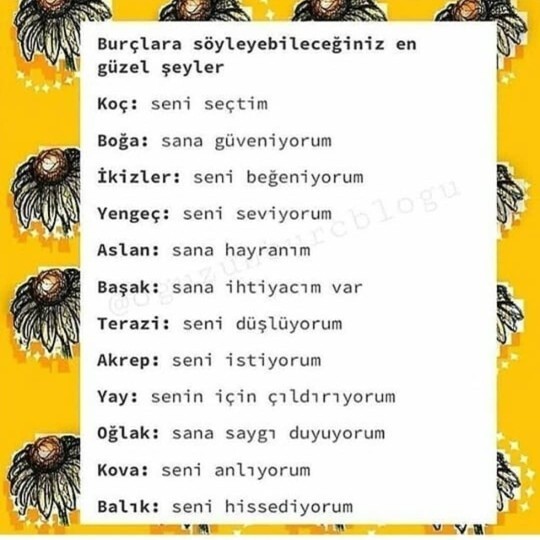 Karsindaki burca soyleyebilecegin en guzel sey nedir acaba?