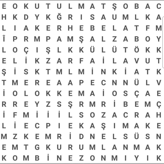 İlk gördüğün kelimeyi yaz bende yorumlayayim olur mu?