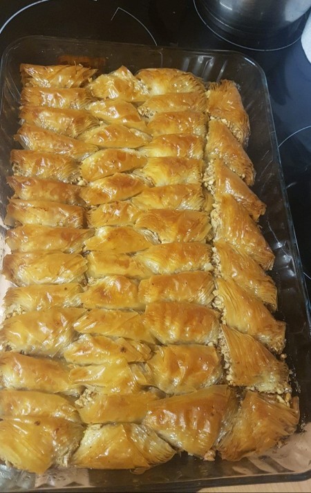 Baklava yaptım güzel olmuş mu?
