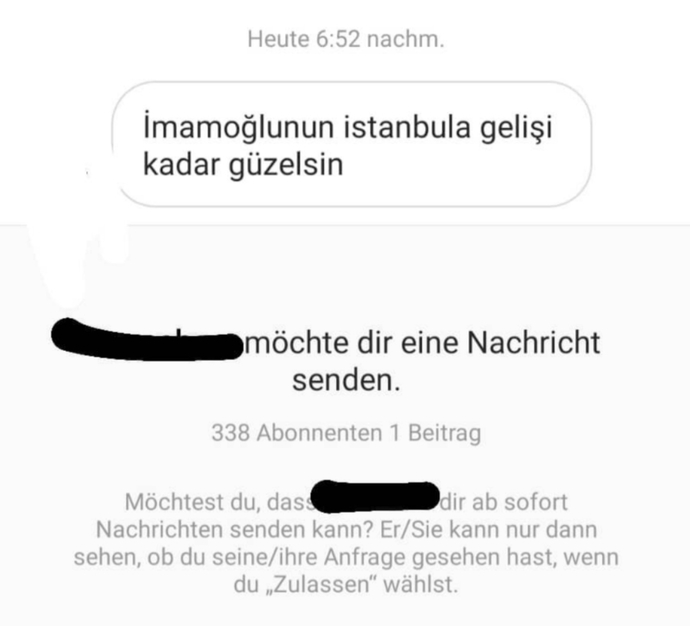 Böyle bir mesaj almıştım, aşırı kreatif xd