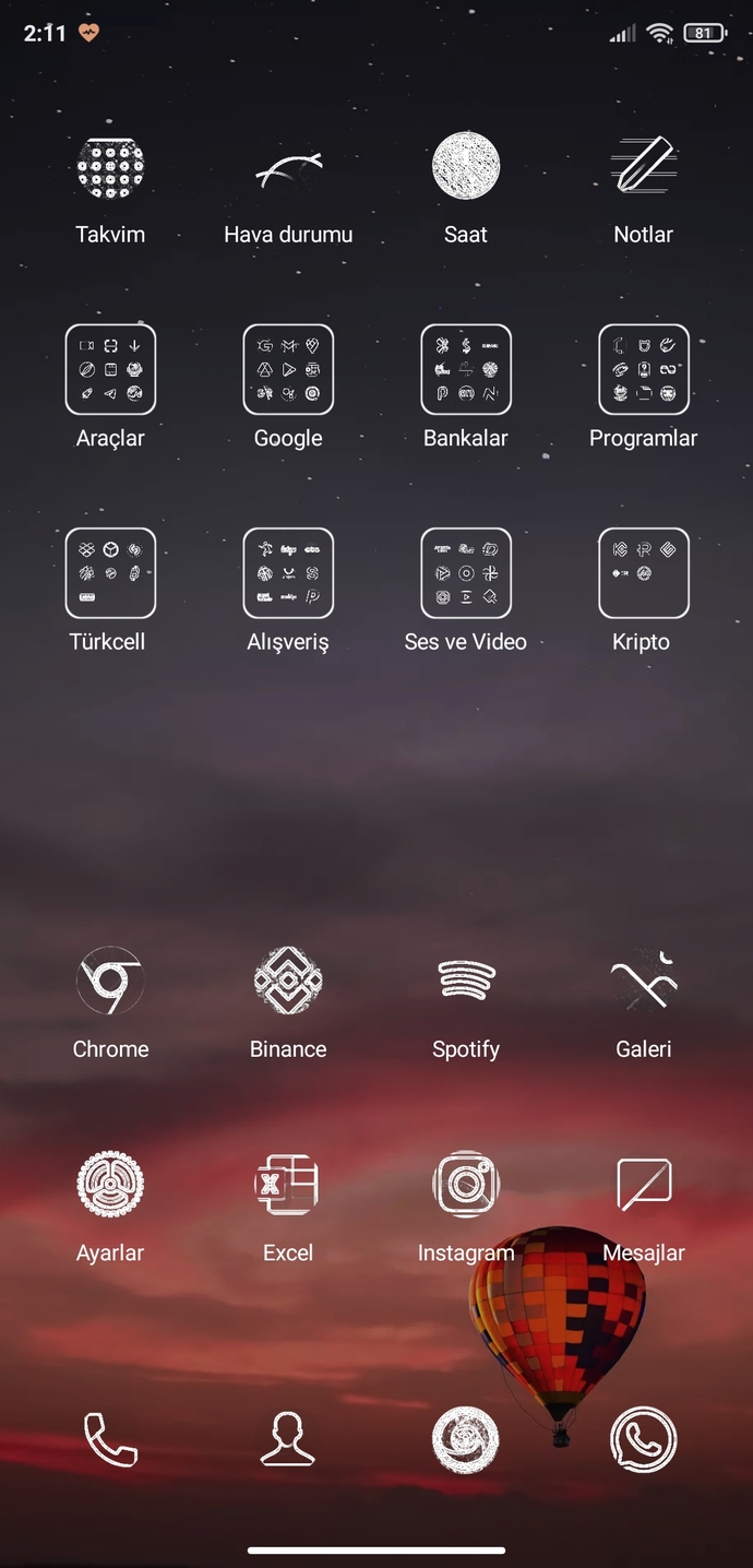 Telefonunuzun duvar kağıdında (ana ekranında) hangi resim var?