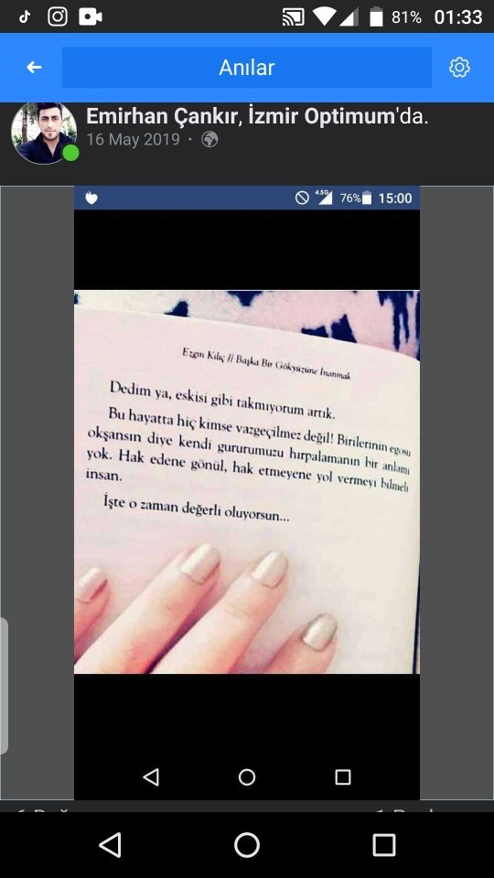 En sevdiğin kitap sözü nedir?