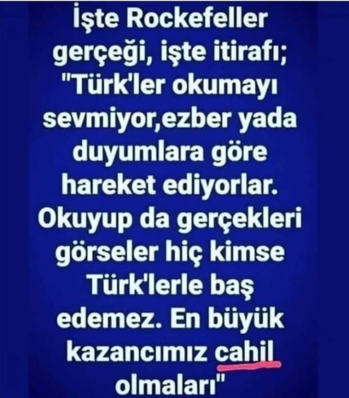 Peki sizce biz Türkler çok mu cahiliz?
