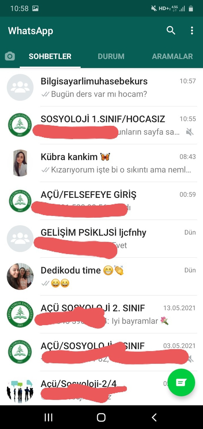 Telefon rehberinde kaç kişi var?